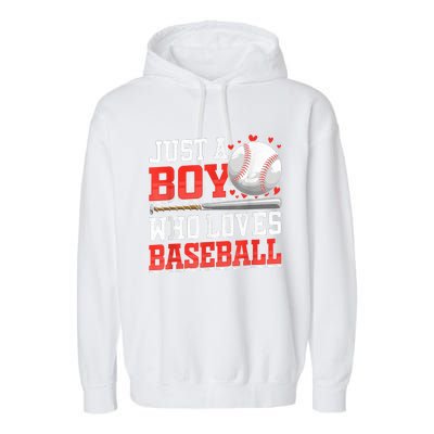 American Sport Just A Who Loves Baseball Gifts Garment-Dyed Fleece Hoodie