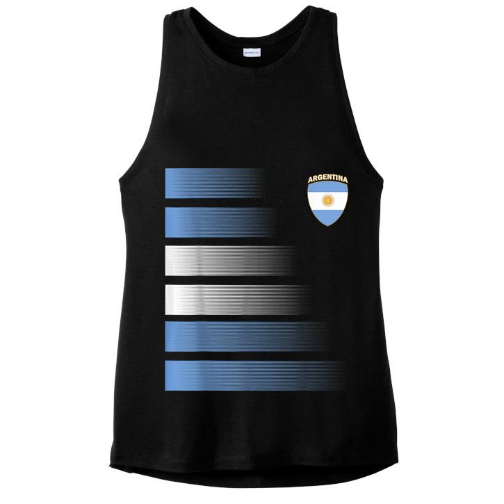 Argentina Soccer Jersey Football Argentina Soccer Ladies PosiCharge Tri-Blend Wicking Tank