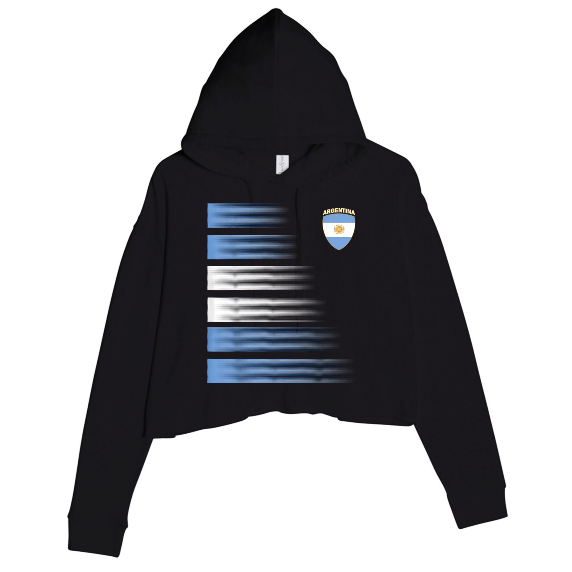 Argentina Soccer Jersey Football Argentina Soccer Crop Fleece Hoodie