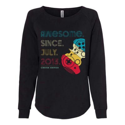 Awesome Since July 2013 11 Years Old 11th Birthday Gamer Womens California Wash Sweatshirt