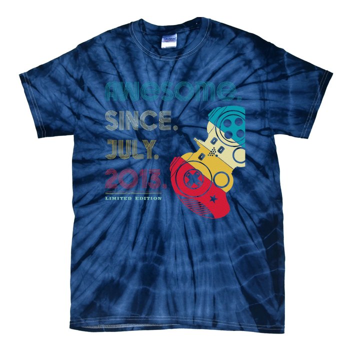 Awesome Since July 2013 11 Years Old 11th Birthday Gamer Tie-Dye T-Shirt