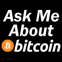 Ask Me About Bitcoin Cryptocurrency Logo T-Shirt