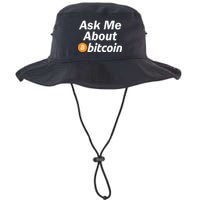 Ask Me About Bitcoin Cryptocurrency Logo Bucket Hat