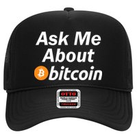 Ask Me About Bitcoin Cryptocurrency Logo Trucker Hat