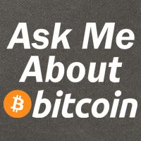 Ask Me About Bitcoin Cryptocurrency Logo Cotton Canvas Backpack