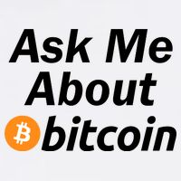 Ask Me About Bitcoin Cryptocurrency Logo Garment-Dyed Sweatshirt