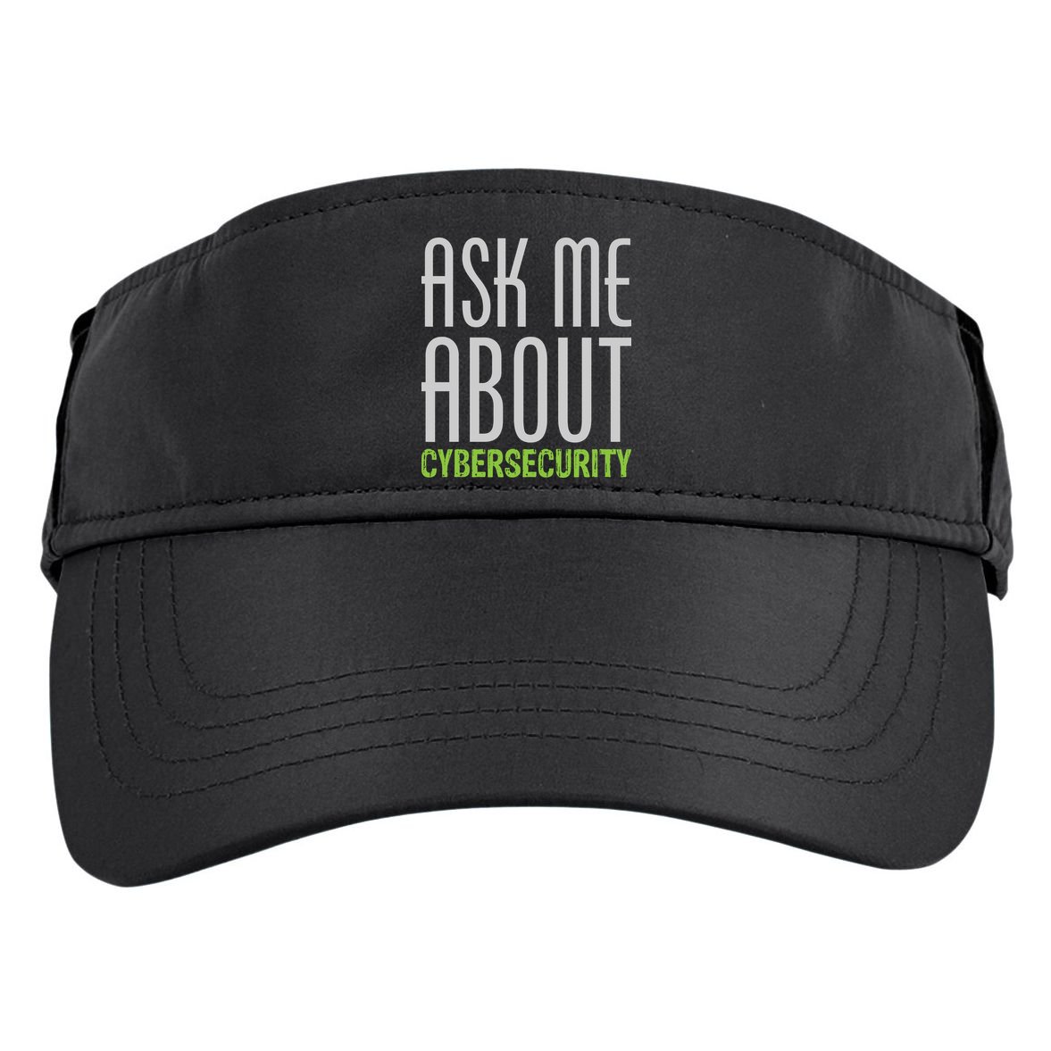 Ask Me About Cybersecurity Adult Drive Performance Visor