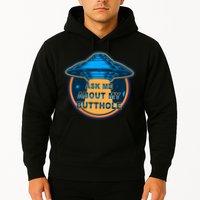 Ask Me About My Butthole Funny Alien Hoodie