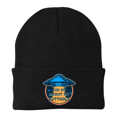 Ask Me About My Butthole Funny Alien Beanie