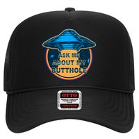 Ask Me About My Butthole Funny Alien Hat