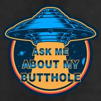 Ask Me About My Butthole Funny Alien Microfiber Hand Towel