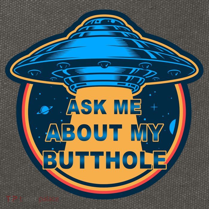 Ask Me About My Butthole Funny Alien Cotton Canvas Backpack