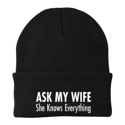 Ask My Wife She Knows Everything Beanie
