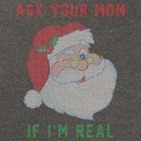 Ask Your Mom If I'm Real Funny Santa X-Mas Cotton Canvas Backpack