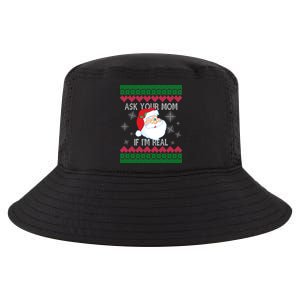 Ask your Mom if I'm Real Santa Claus Ugly X-Mas Cool Comfort Performance Bucket Hat