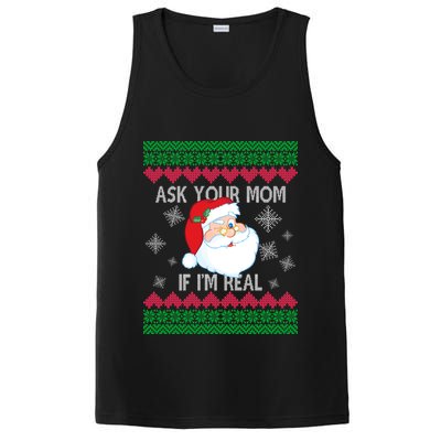 Ask your Mom if I'm Real Santa Claus Ugly X-Mas PosiCharge Competitor Tank