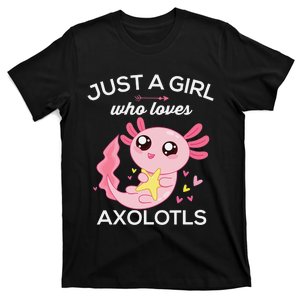 Axolotl Shirt Kawaii Just A  Who Loves Axolotl  T-Shirt