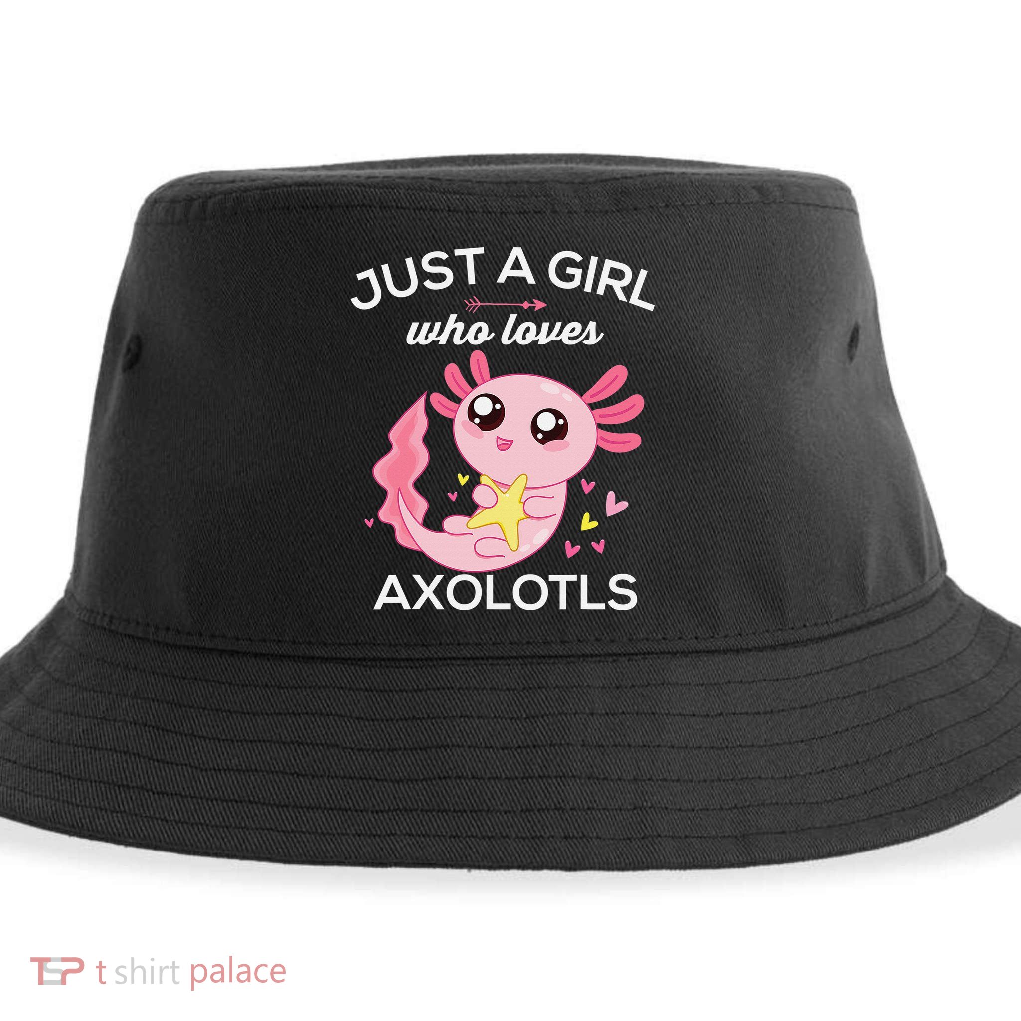 Axolotl Shirt Kawaii Just A  Who Loves Axolotl  Sustainable Bucket Hat
