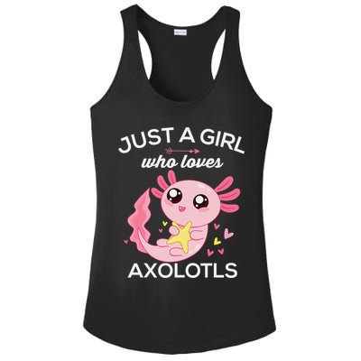 Axolotl Shirt Kawaii Just A  Who Loves Axolotl  Ladies PosiCharge Competitor Racerback Tank