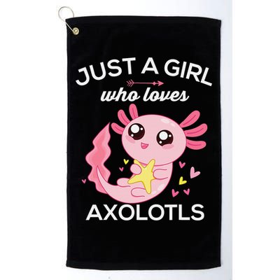Axolotl Shirt Kawaii Just A  Who Loves Axolotl  Golf Towel