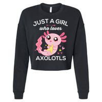 Axolotl Shirt Kawaii Just A  Who Loves Axolotl  Cropped Pullover Crew