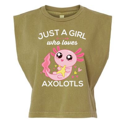 Axolotl Shirt Kawaii Just A  Who Loves Axolotl  Garment-Dyed Women's Muscle Tee