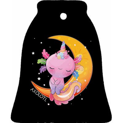 Axolotl Space Kawaii Japanese Anime Gift Girls Teens   Ceramic Bell Ornament