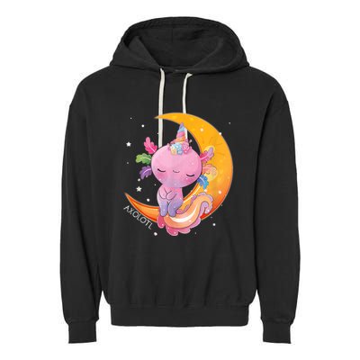 Axolotl Space Kawaii Japanese Anime Gift Girls Teens  Garment-Dyed Fleece Hoodie