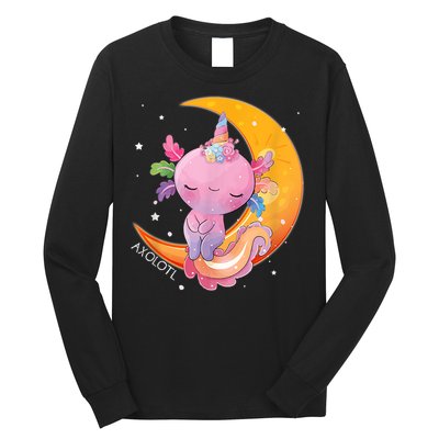 Axolotl Space Kawaii Japanese Anime Gift Girls Teens  Long Sleeve Shirt