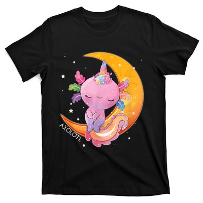 Axolotl Space Kawaii Japanese Anime Gift Girls Teens  T-Shirt