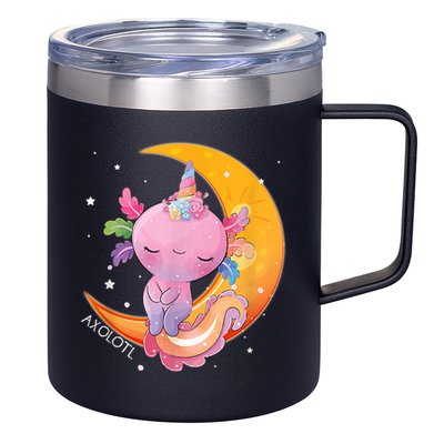 Axolotl Space Kawaii Japanese Anime Gift Girls Teens  12oz Stainless Steel Coffee Mug