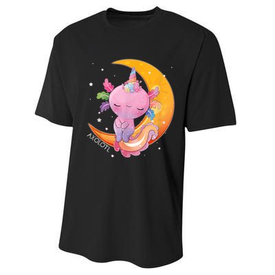 Axolotl Space Kawaii Japanese Anime Gift Girls Teens  Performance Sprint T-Shirt