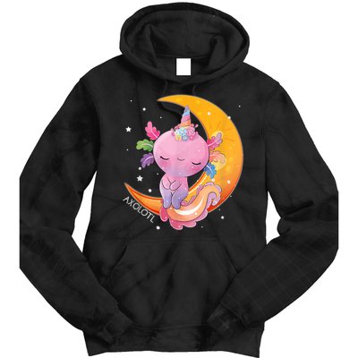 Axolotl Space Kawaii Japanese Anime Gift Girls Teens  Tie Dye Hoodie