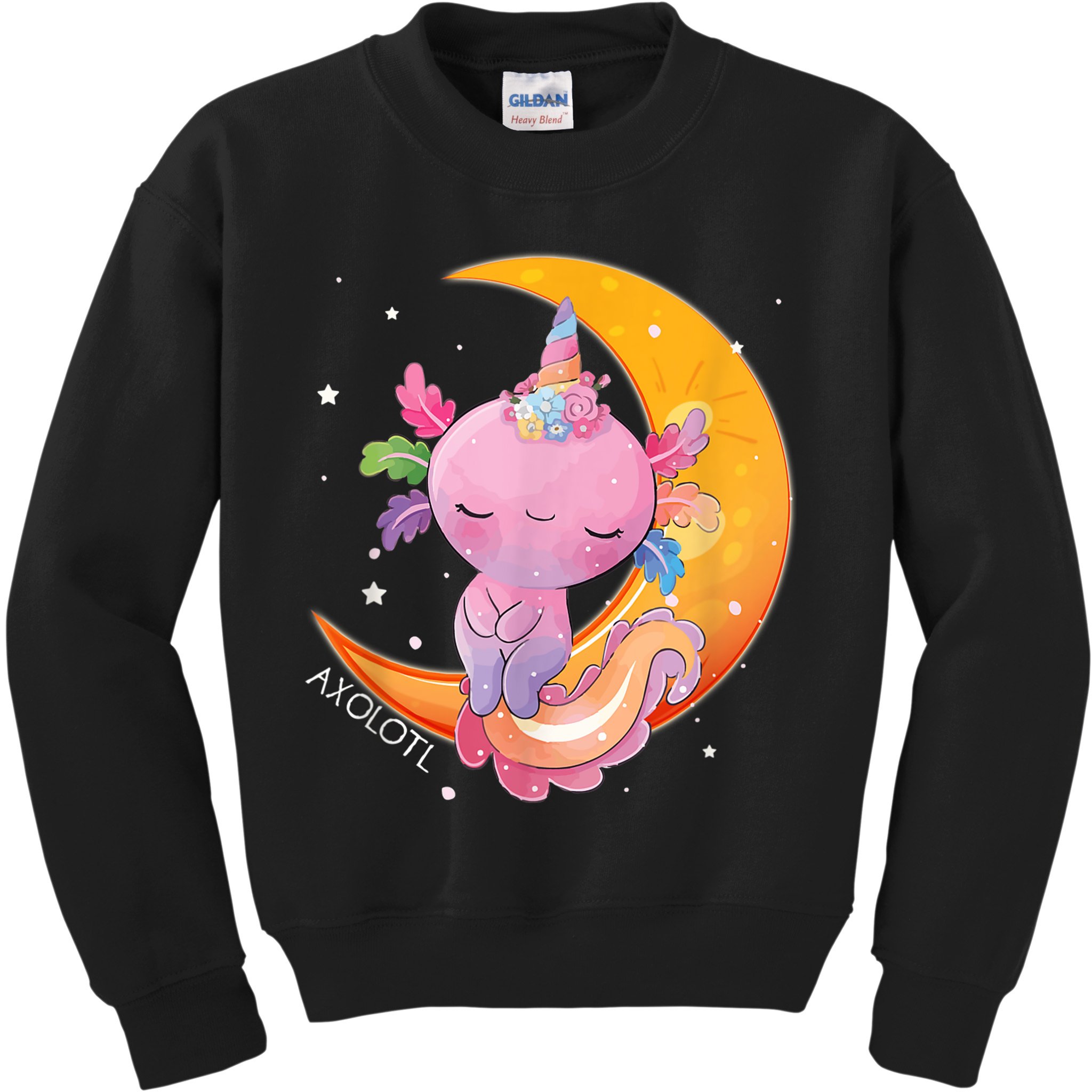 Axolotl Space Kawaii Japanese Anime Gift Girls Teens  Kids Sweatshirt
