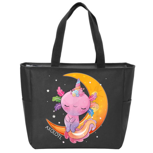 Axolotl Space Kawaii Japanese Anime Gift Girls Teens  Zip Tote Bag