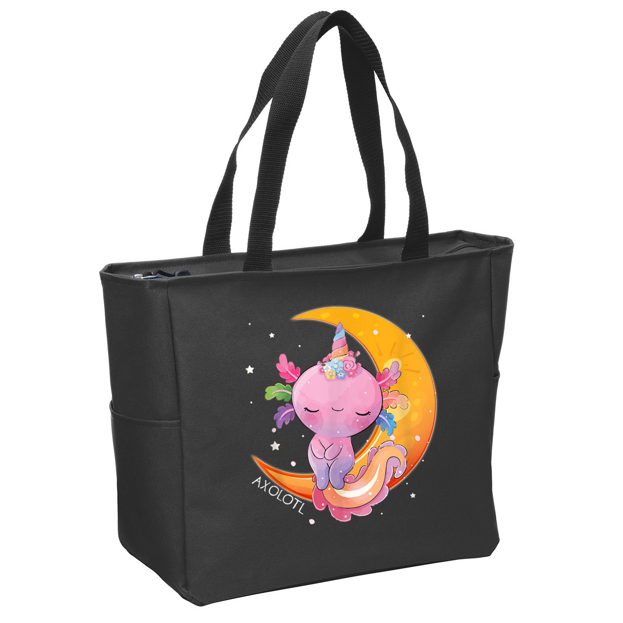 Axolotl Space Kawaii Japanese Anime Gift Girls Teens  Zip Tote Bag