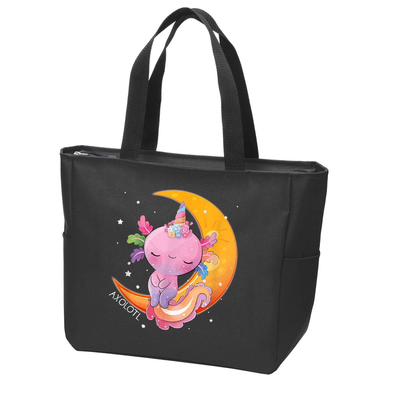 Axolotl Space Kawaii Japanese Anime Gift Girls Teens  Zip Tote Bag