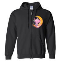 Axolotl Space Kawaii Japanese Anime Gift Girls Teens  Full Zip Hoodie