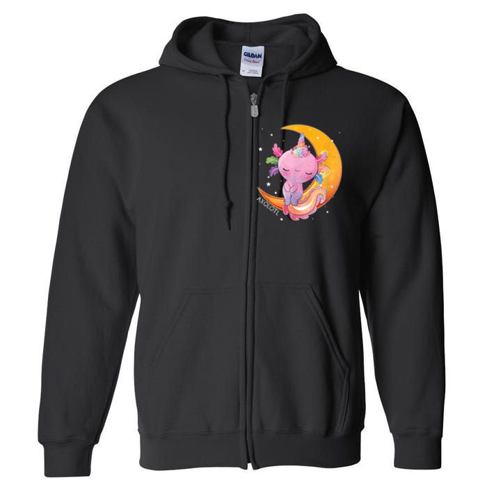 Axolotl Space Kawaii Japanese Anime Gift Girls Teens  Full Zip Hoodie