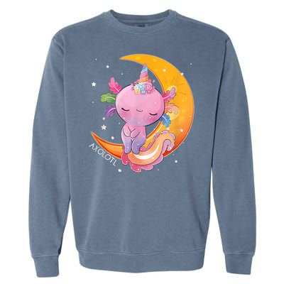 Axolotl Space Kawaii Japanese Anime Gift Girls Teens  Garment-Dyed Sweatshirt