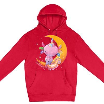 Axolotl Space Kawaii Japanese Anime Gift Girls Teens  Premium Pullover Hoodie