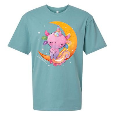 Axolotl Space Kawaii Japanese Anime Gift Girls Teens  Sueded Cloud Jersey T-Shirt