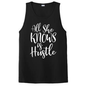 All She Knows Is Hustle Mom Christmas Gift Meaningful Gift PosiCharge Competitor Tank