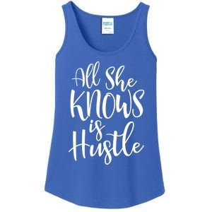 All She Knows Is Hustle Mom Christmas Gift Meaningful Gift Ladies Essential Tank