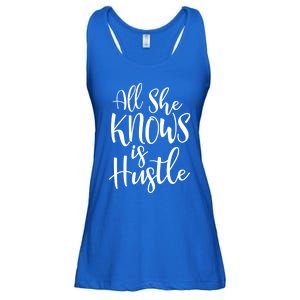 All She Knows Is Hustle Mom Christmas Gift Meaningful Gift Ladies Essential Flowy Tank