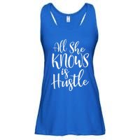 All She Knows Is Hustle Mom Christmas Gift Meaningful Gift Ladies Essential Flowy Tank