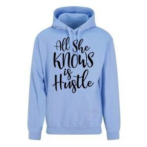 All She Knows Is Hustle Mom Christmas Gift Meaningful Gift Unisex Surf Hoodie