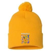 Axolotl Shirts Kawaii Axolotls Of The World Axolotl Animals Design Pom Pom 12in Knit Beanie
