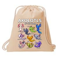 Axolotl Shirts Kawaii Axolotls Of The World Axolotl Animals Design Drawstring Bag