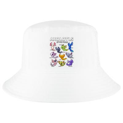 Axolotl Shirts Kawaii Axolotls Of The World Axolotl Animals Design Cool Comfort Performance Bucket Hat